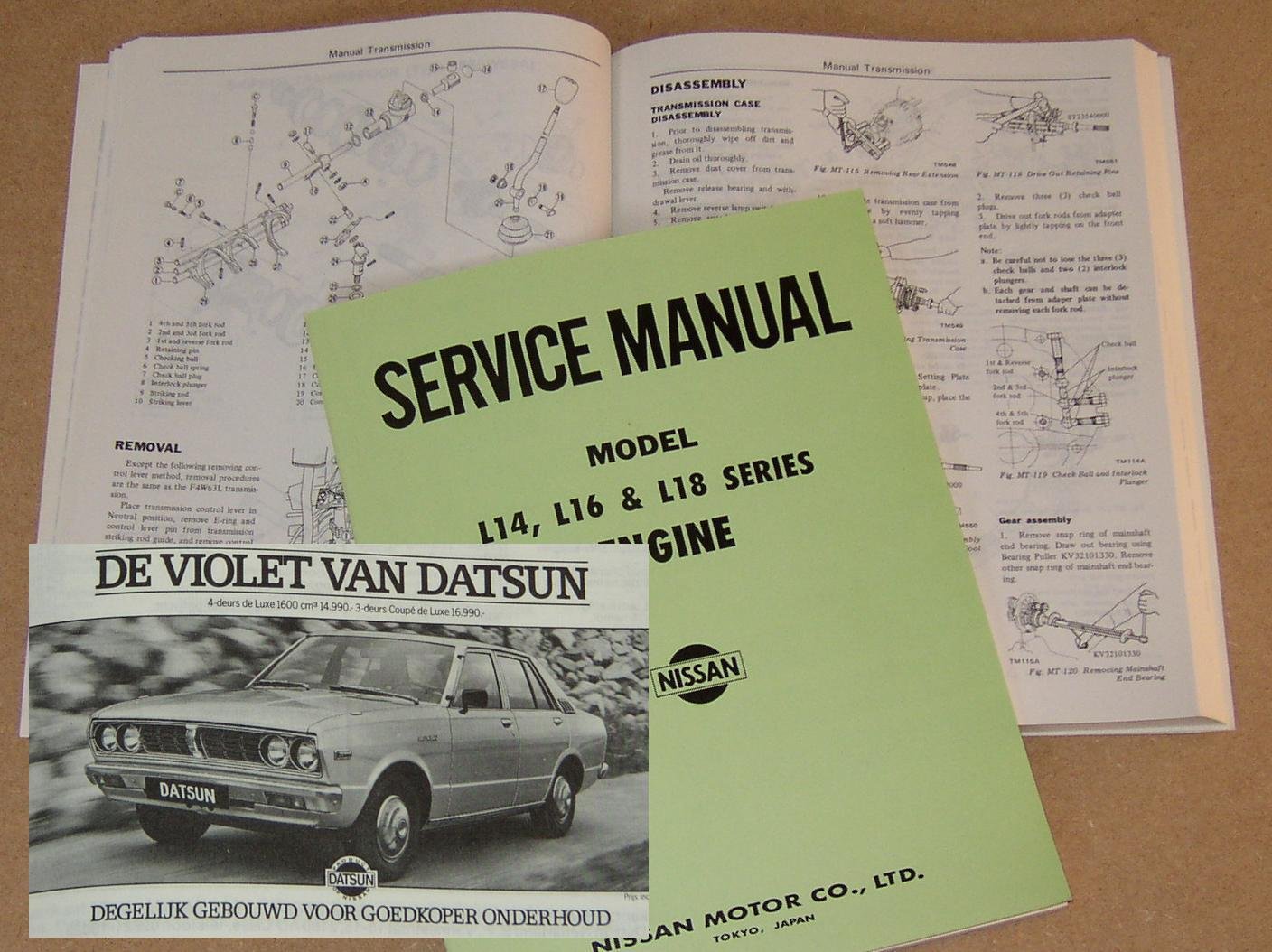 Originele Fabrieksuitgave - Werkplaats handboek Datsun Violet 1400 - 1600 - 1800 (1978-1982)