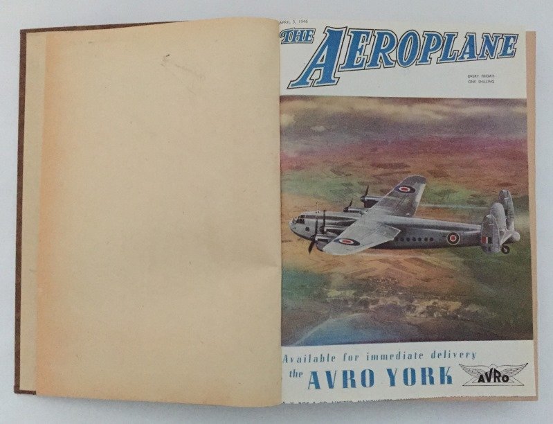 James, Thurstan, ed., - The Aeroplane. Incorporating Aeronautical Engineering. [13 issues from Vol. LXX/ 1946 in plain blind binding]