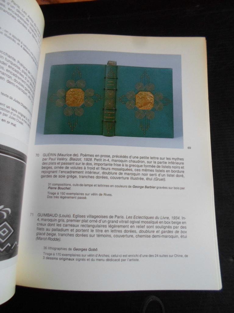 Catalogue Guy Loudmer, Drouot Paris, boekbanden - Bibliotheque Léon Givaudan, Livres Illustres Modernes, Reliures 1900-1950