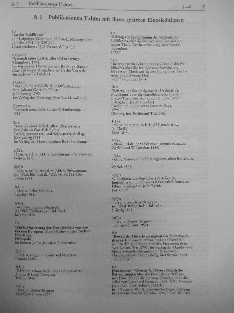 Baumgartner, H.M. / Jacobs, W - J.G. Fichte Bibliografie