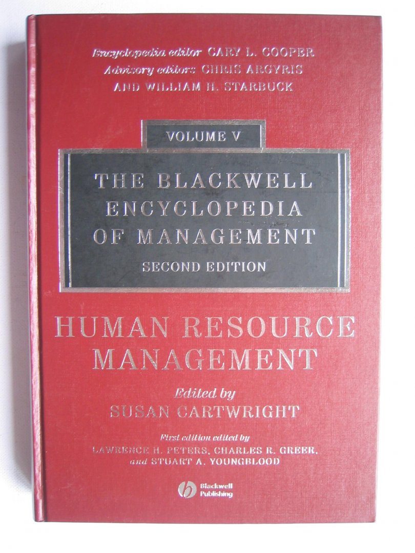 Chris Argyris  en Cary L. Cooper (editor) - The Blackwell Encyclopedia of Management, 12 Volume Set, 2nd Edition.  Isbn nummer is 9780631233172