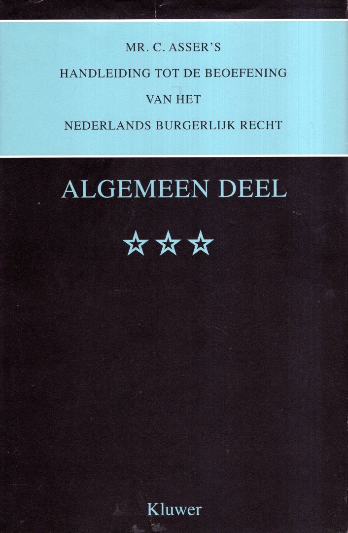 Vranken, J.B.M. - Algemeen deel *** : een vervolg. (Asser-serie).