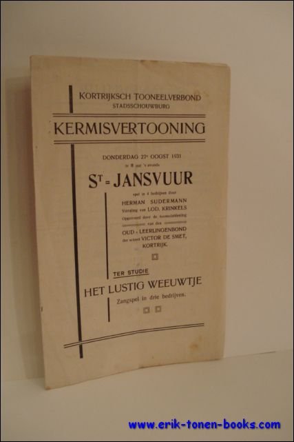 SUDERMANN, Herman en KRINKELS, Lod. ( vert. ); - ST-JANSVUUR,