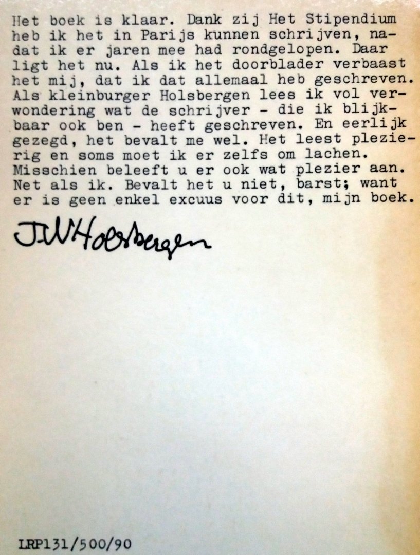Holsbergen, J.W. - Soldaten en kinderen half geld (Literaire Reuzenpocket 131)