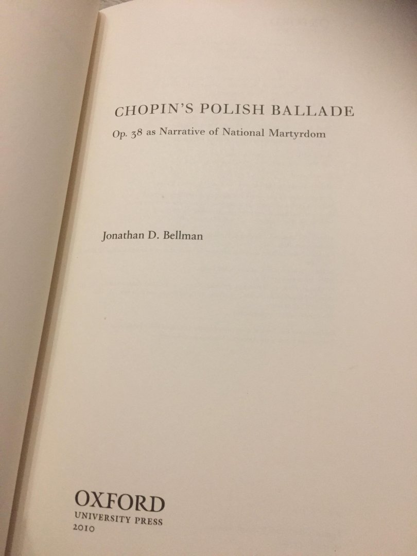 Jonathan Bellman - Chopin's polish ballade