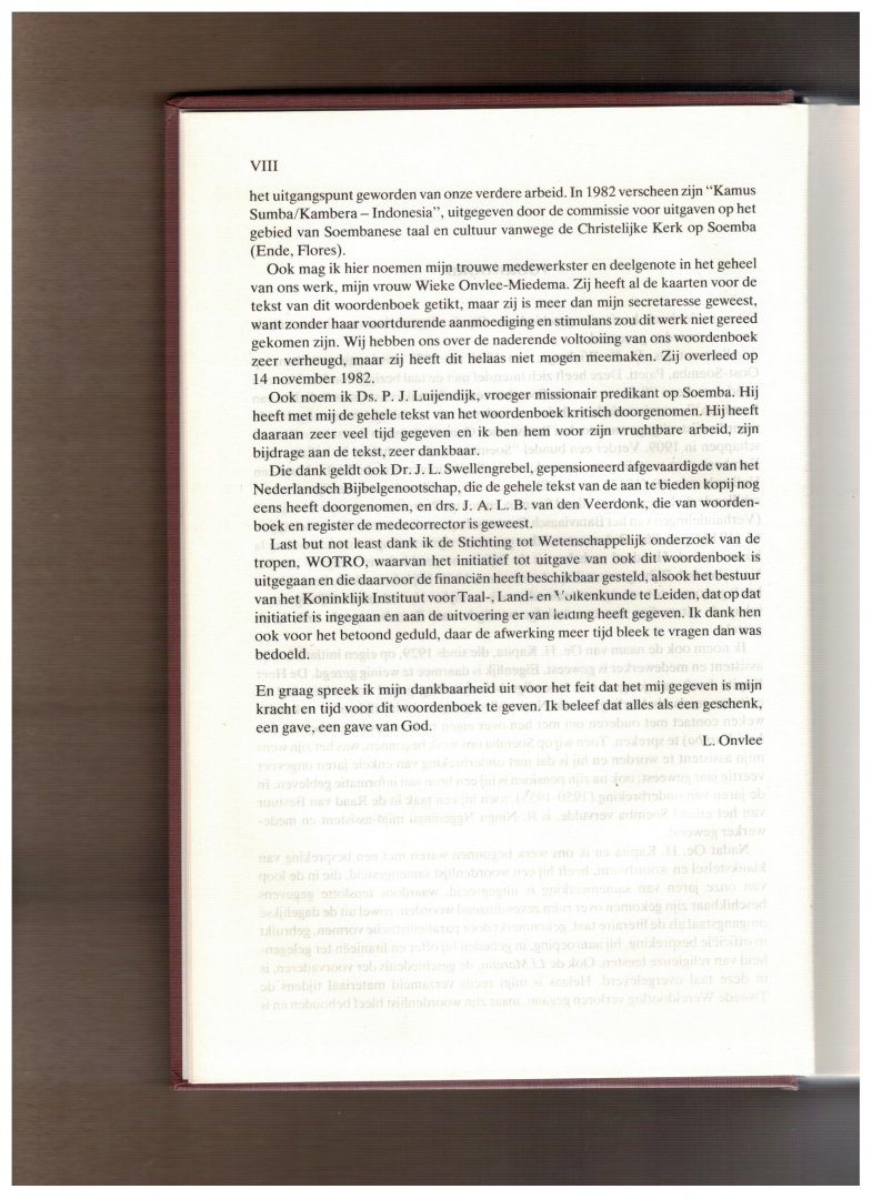 Onvlee, L. - Kamberaas (Oost-Soembaas)-Nederlands woordenboek. Met Nederlands-Kamberaas register