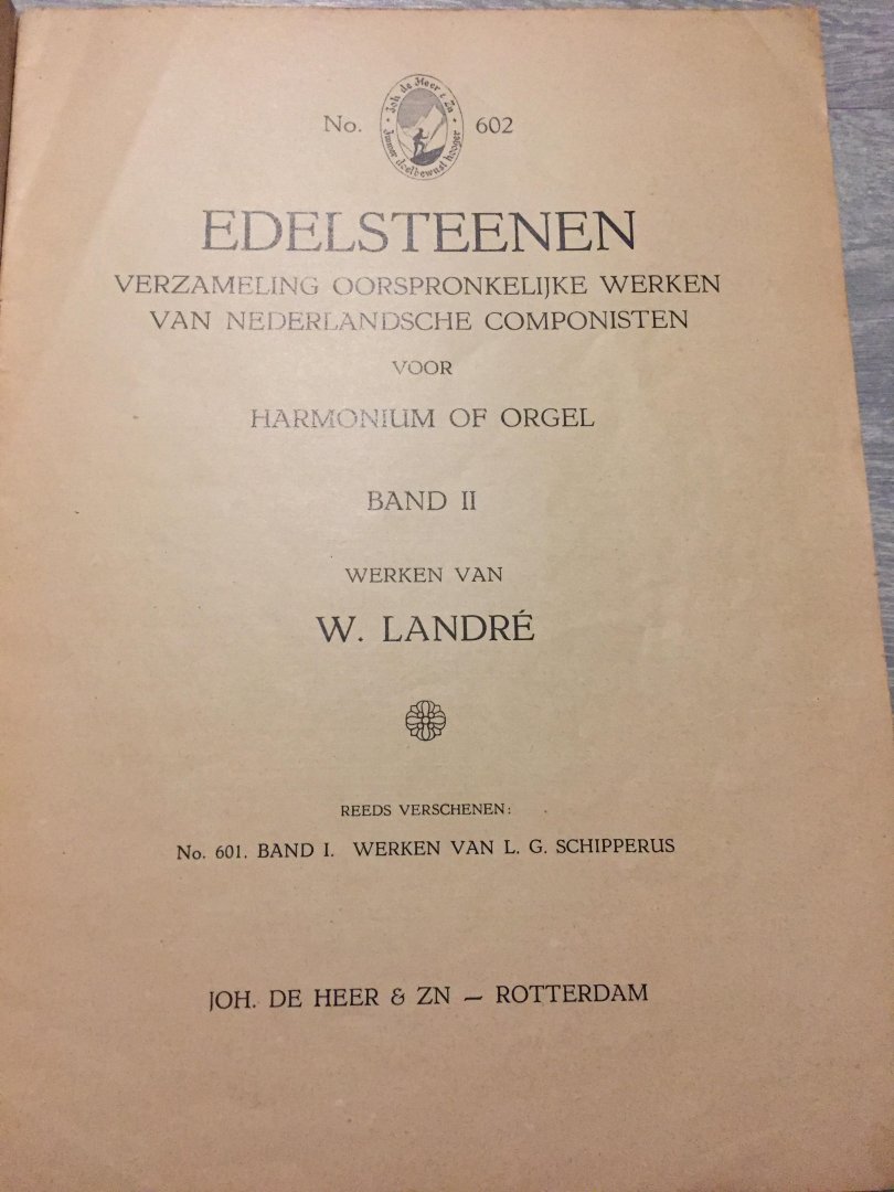 Schipperus - Edelsteenen verzameling nederlandsche componisten voor harnonium of orgel
