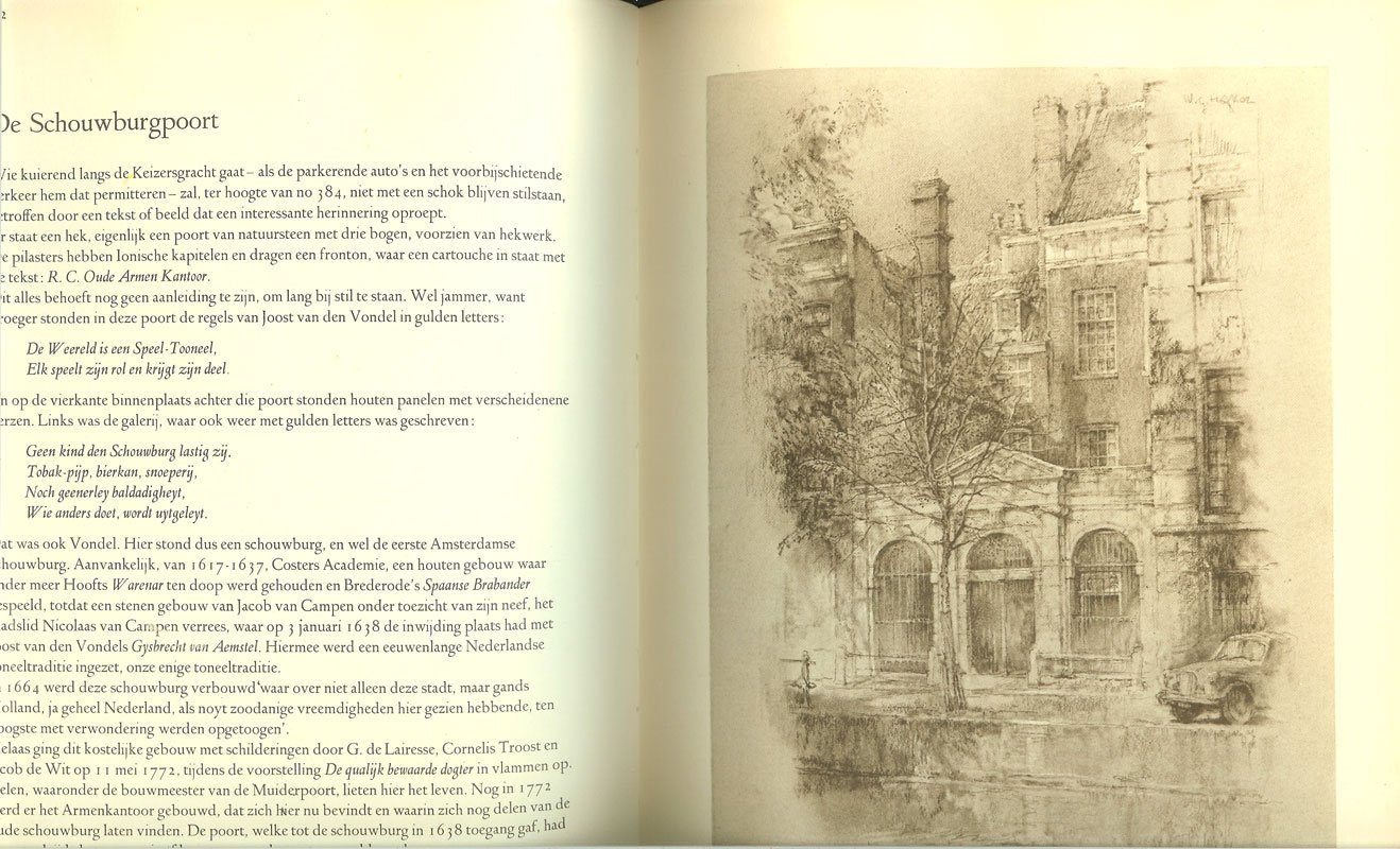 Ton Koot - Collectorsitem:  - Amsterdamse poortjes 1480-1880 - Tekeningen W.G. Hofker.