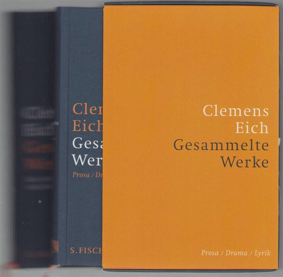 Clemens Eich - Gesammelte Werke / Bd. I, + Bd II  (Das steinerne Meer : Roman, Aufzeichnungen aus Georgien : Reisebericht. -  Prosa, Drama, Lyrik)