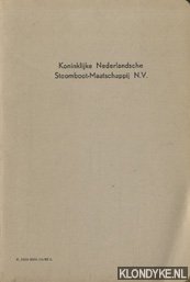 Diverse auteurs - Koninklijke Nederlansche Stoomboot-Maatschappij N.V. - leeg schrift
