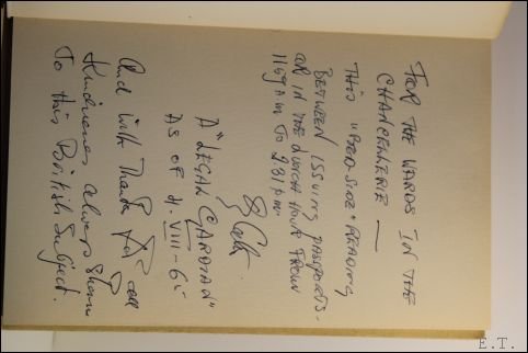 Cattle, P.C. - Down the road, in Belgium a volley of verse, signed +  dedication