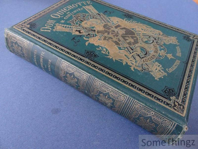 Miguel de Cervantes Saavedra / Lucien Biart (adapt.) et Tony Johannot (ills.). - Don Quichotte de la Manche. Edition spéciale a l'usage de la jeunesse par Lucien Biart. Illustrée de 316 dessins par Tony Johannot.