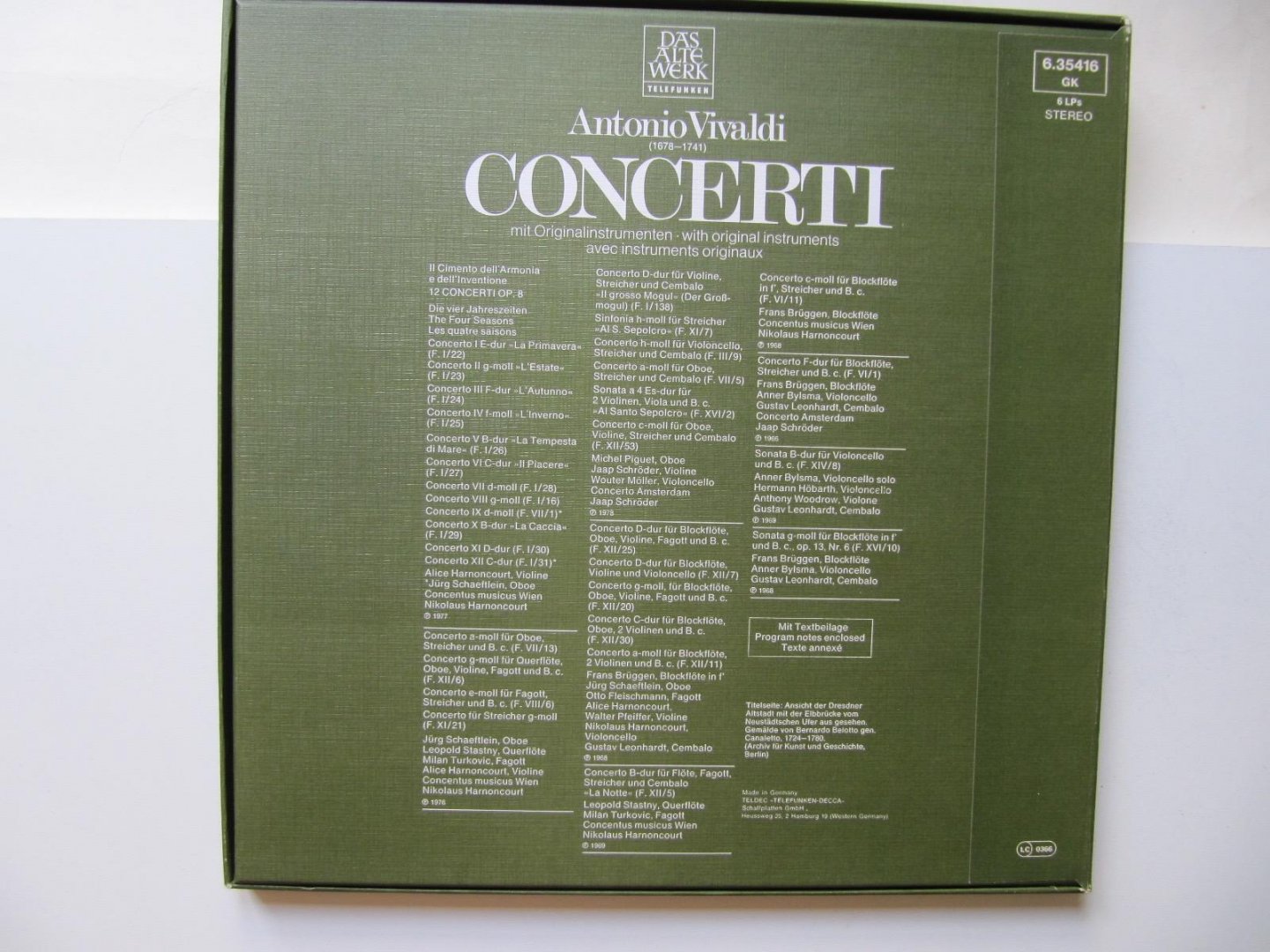 Antonio Vivaldi - Antonio Vivaldi Concerti with original instruments