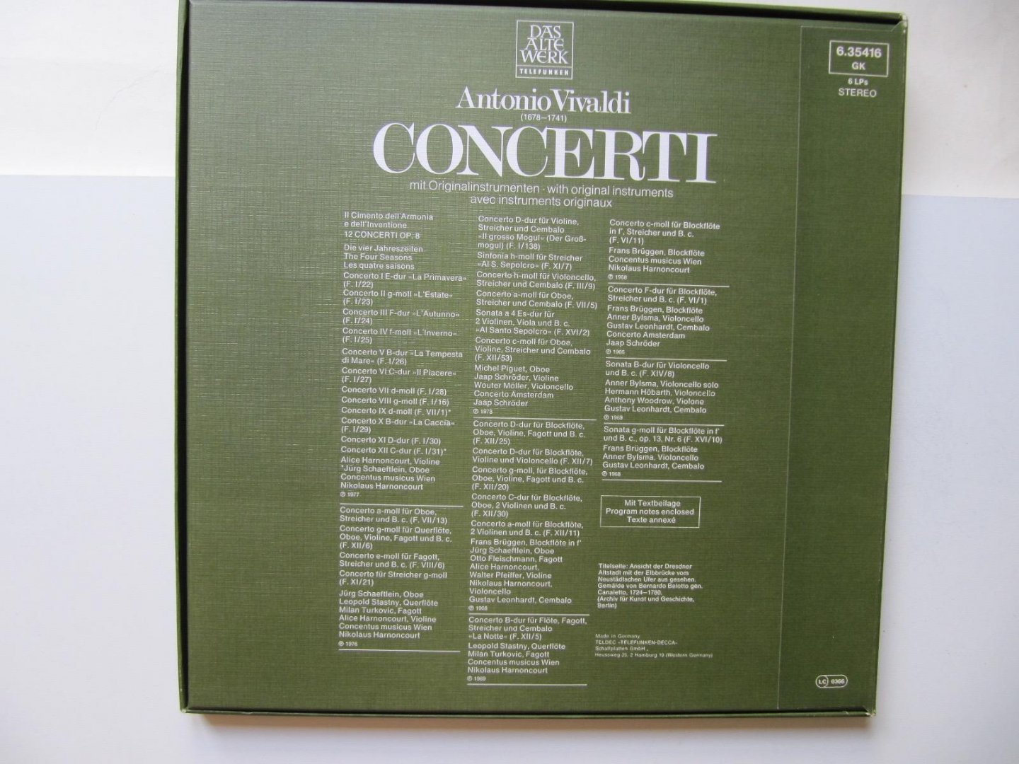 Antonio Vivaldi - Antonio Vivaldi Concerti with original instruments