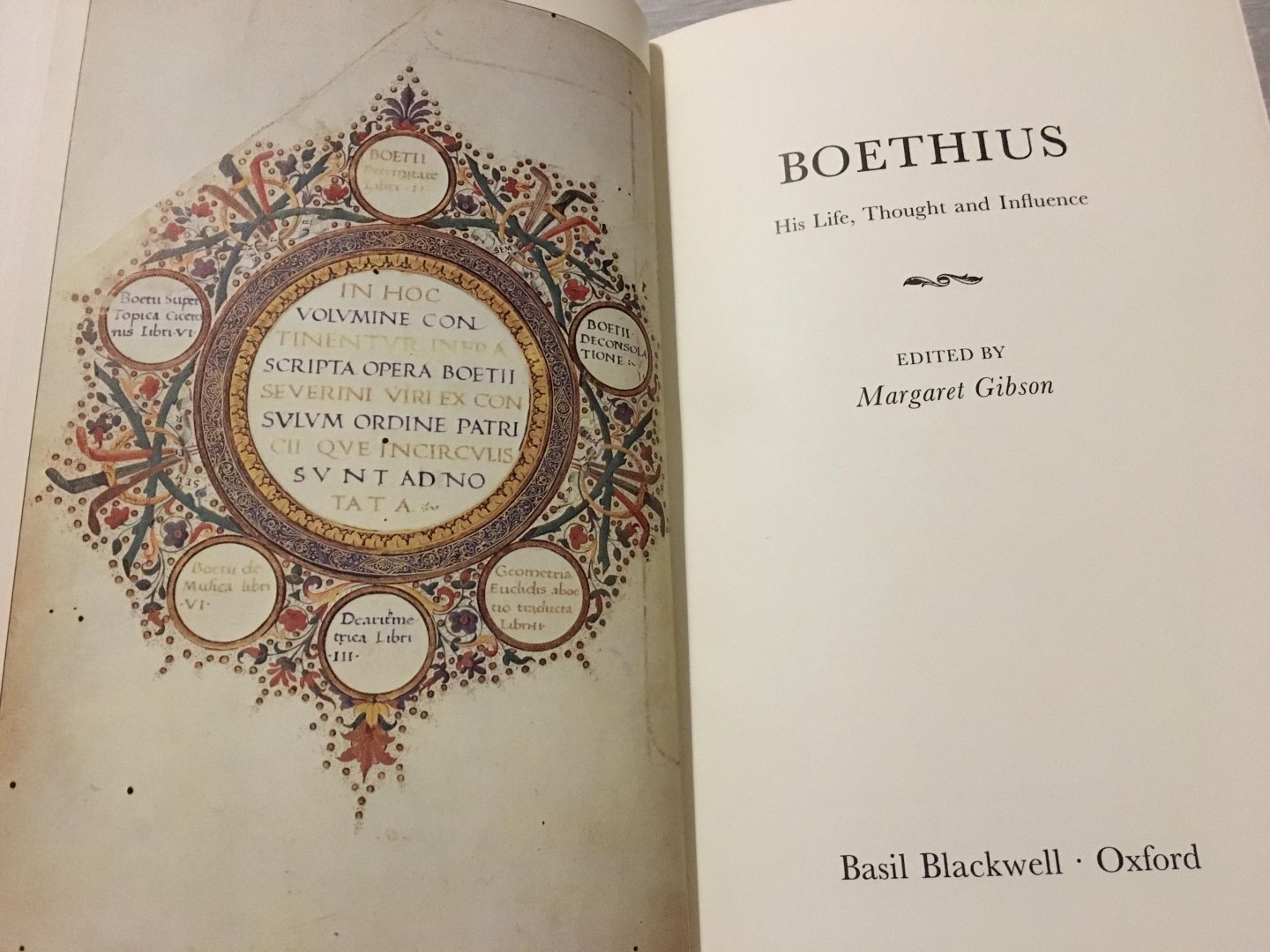 Margaret GIBSON, - Boethius: His Life, Thought And Influence