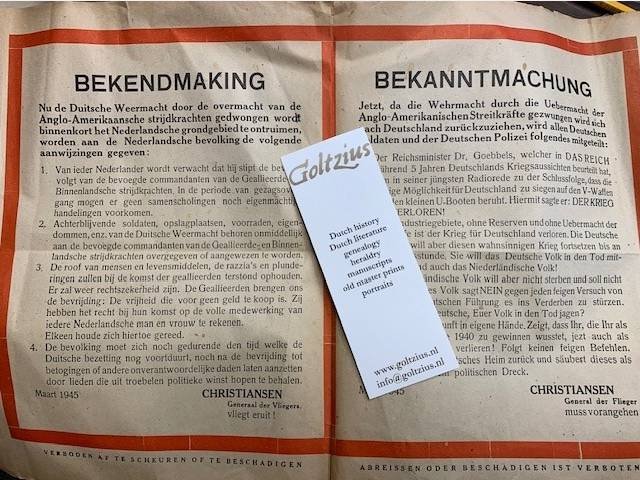  - Bekendmaking Bekanntmachung Maart 1945