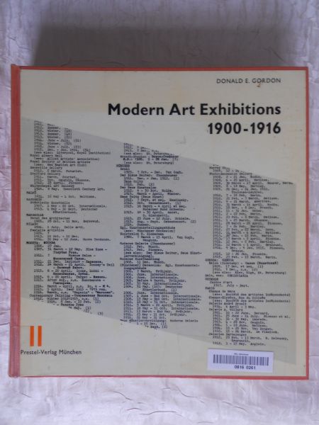 Gordon, Donald E. - Modern Art Exhibitions 1900 - 1916. Selected Catalogue Documentation. VOLUME II. [ isbn 3791300660 ]