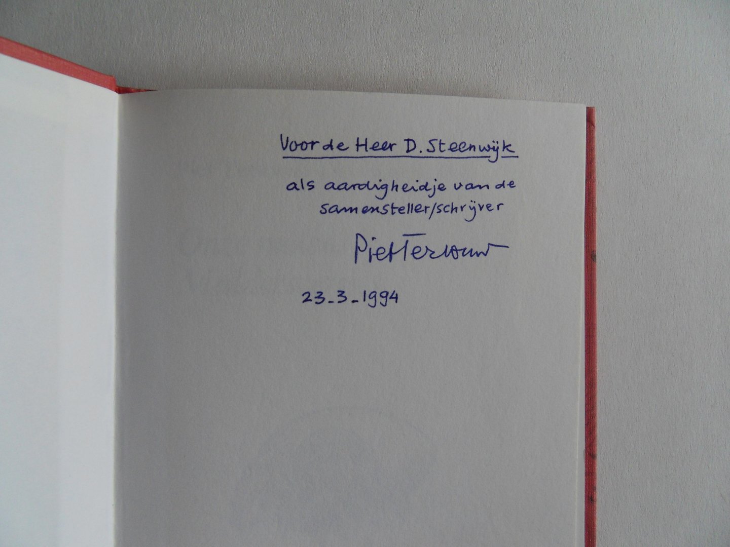 Terlouw, Piet (samenstelling); Pol, Dick van de (illustraties). - GESIGNEERDE opdracht van de samensteller. - Onze Molens. - Muldersversjes.