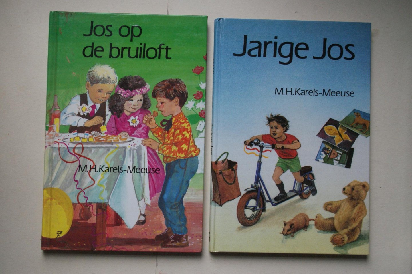 Karels-Meeuse, M.H. - 2 boeken samen: Jarige Jos   &   Jos Op de Bruiloft    Geillustreerd door Jaap Kramer