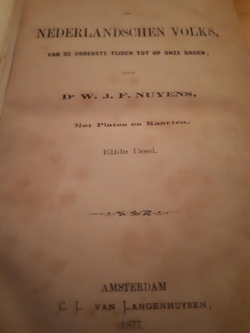Nuyens Dr W J F - Algemeene geschiedenis des nederlandschen volk