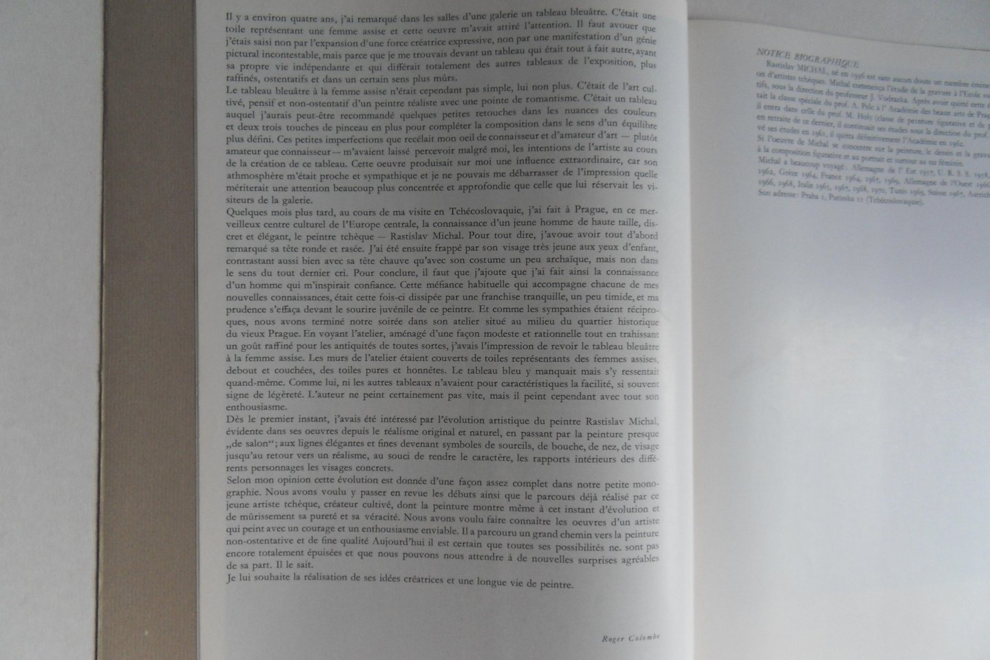 Colombe, Roger (voorwoord). - Michal Peintures. [ Ratislav Michal 1936 - heden ].