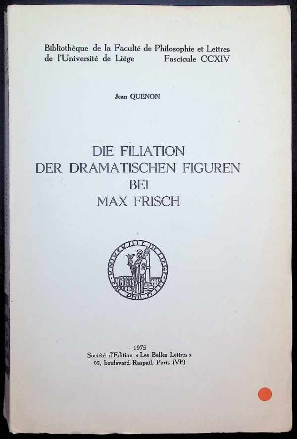 Jean Quenon - Die Filiation der Dramatischen Figuren bei Max French