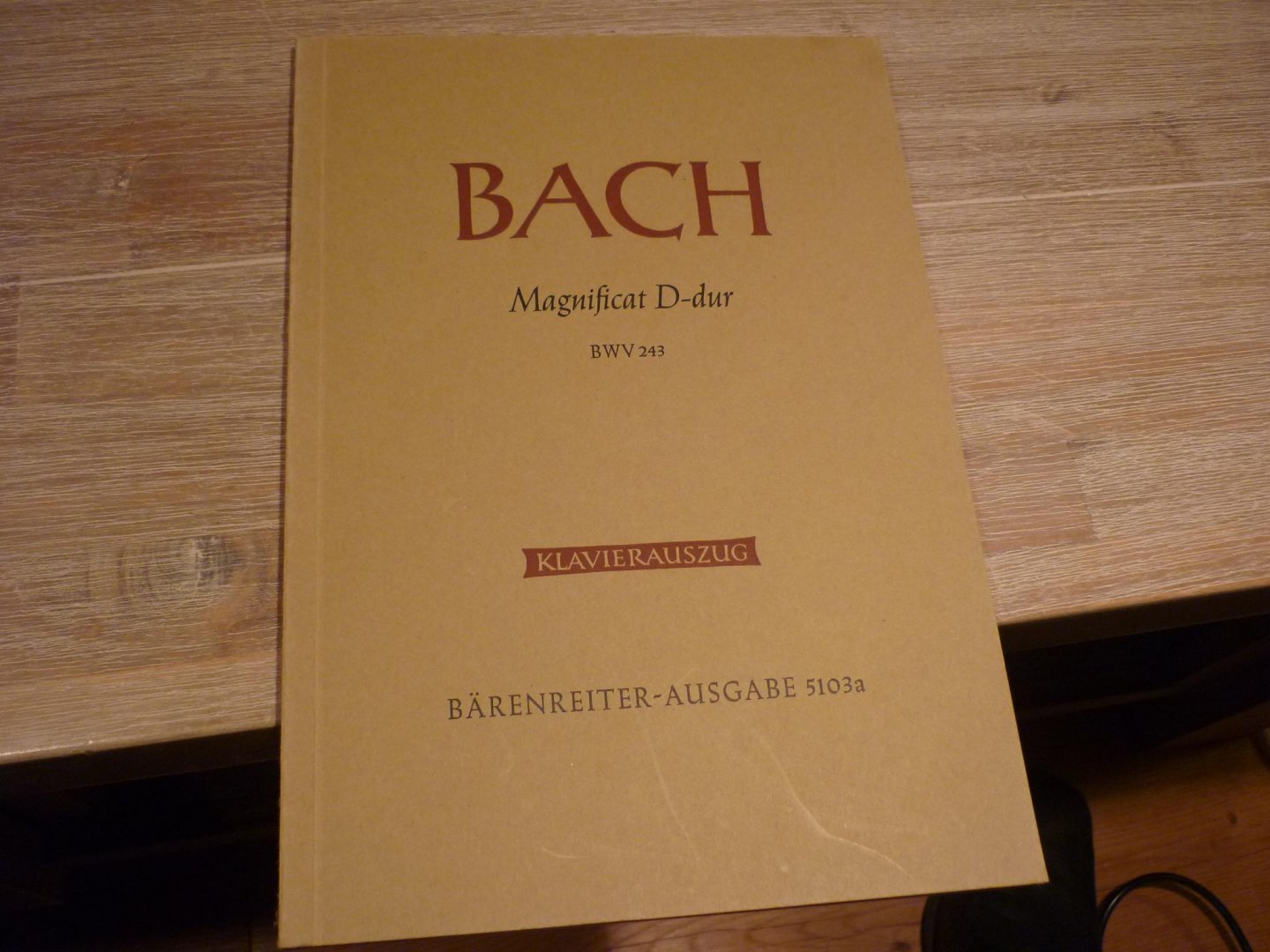 Bach; J. S. (1685-1750) - Magnificat D-Dur BWV 243 für fünf stimmigen, Chor, Soli, Orchester / herausgegeben von Alfred Durr / Klavierauszug von Eduard Muller