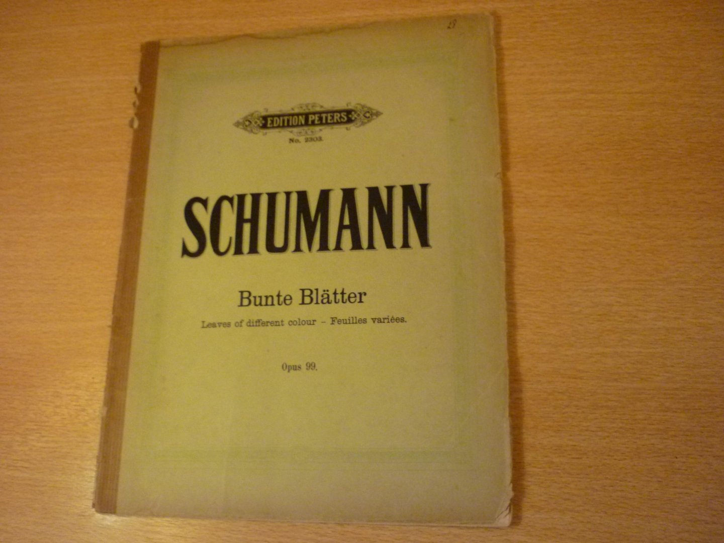 Schumann; Robert (1810-1856) - Bunte Blatter; Opus 99 (rediviert von Adolf Ruthardt)
