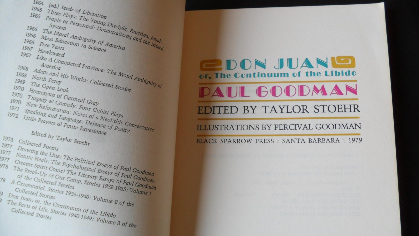 Goodman Paul - Don Juan or, The Continuum of the Libido