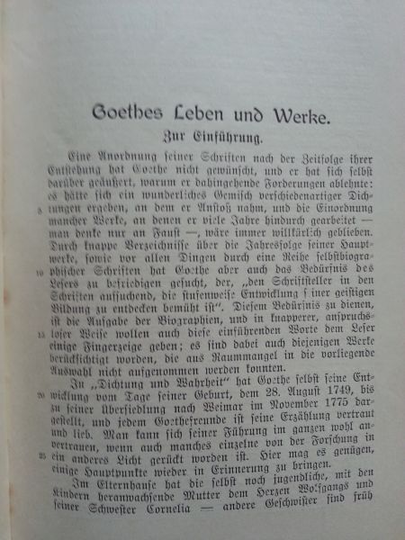 Goethe - Goethes Werke- Auswahl in zehn Teilen (DUITSTALIG)