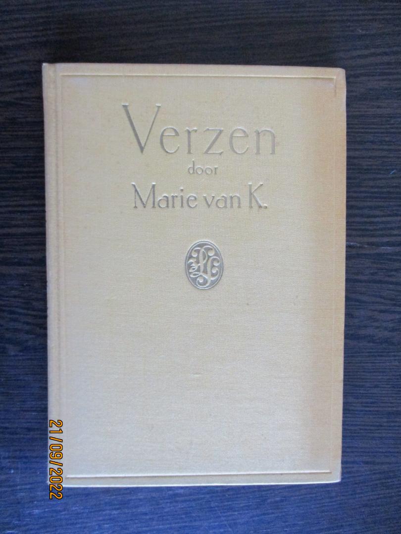 Marie van K. - Verzen door Marie van K.