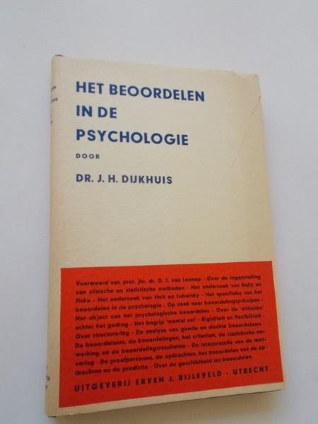 DIJKHUIS, J.H., - Het beoordelen in de psychologie.