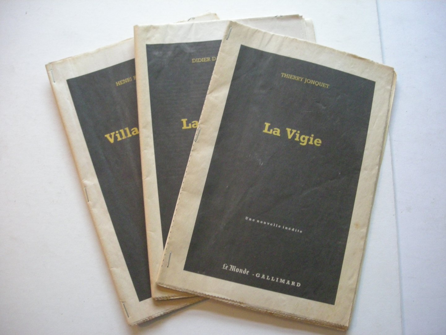 Jonquet, T. / Daeninckx, D. / Raczymow, H. - La Vigie / La Repentie / Villa Mimosas  (Nouvelles inedite)