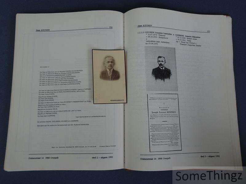 Theo Keunen. - Genealogisch overzicht van de stam Keunen, 1765-1989.