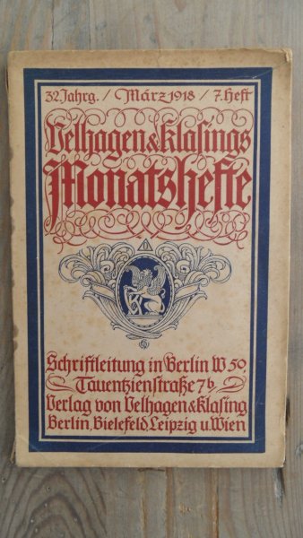 Red. - Velhagen & Klasings Monatshefte - 32. Jahrgang - Marz 1918 - 7. Heft