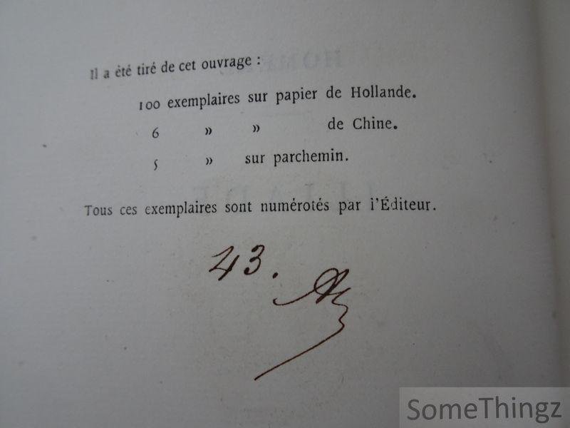 Homère / Leconte de Lisle [Charles]. - Iliade. Traduction nouvelle par Leconte de Lisle. (N°43 de 100 exemplaires sur papier de Holland.)