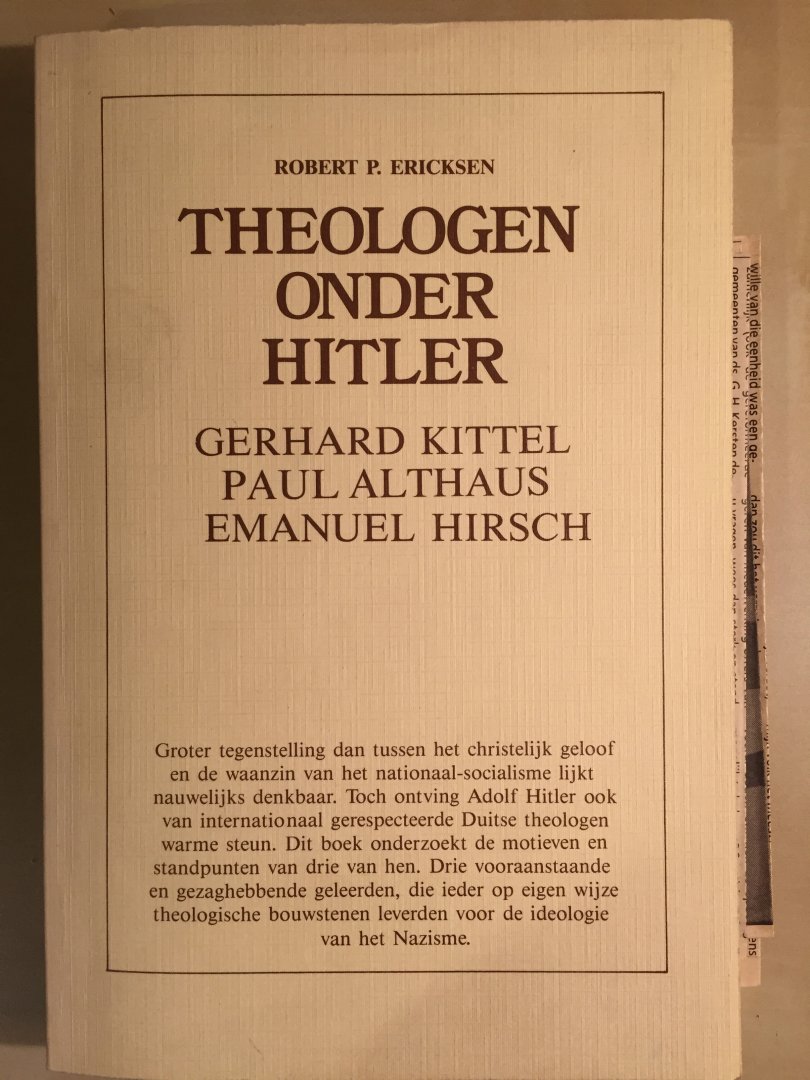 Ericksen, Robert P. - Theologen onder Hitler