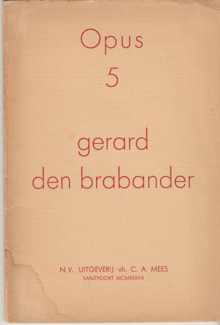 Brabander, Gerard den - Opus 5