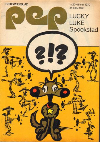 Diverse tekenaars - PEP 1970 nr. 20, stripweekblad, 16 mei 1970 met o.a. DIVERSE STRIPS/LUCKY LUKE (RATAPLAN, COVER TEKENING)/WK VOETBAL MEXICO 1970 (ELFTALFOTO ENGELAND/TSECHOSLOWAKIJE/ROEMENIE/BRAZILIË  2 p. + 1 p. tekst), goede staat