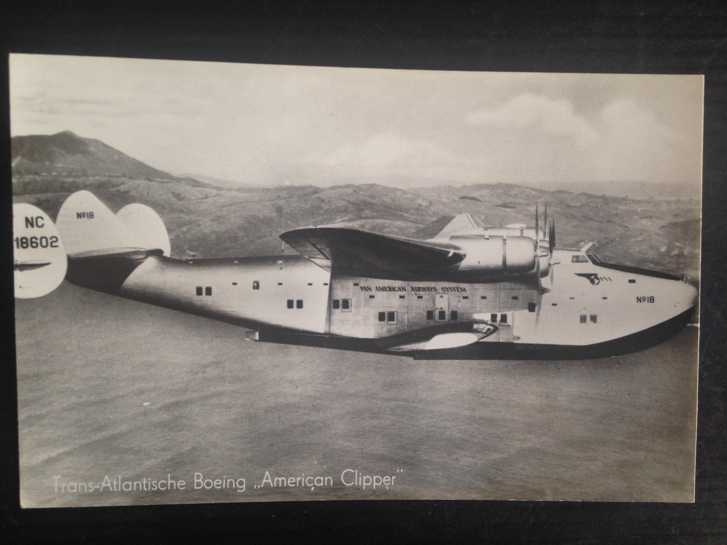  - Trans Atlantische Boeing ?American Clipper?, Ongelopen kaart