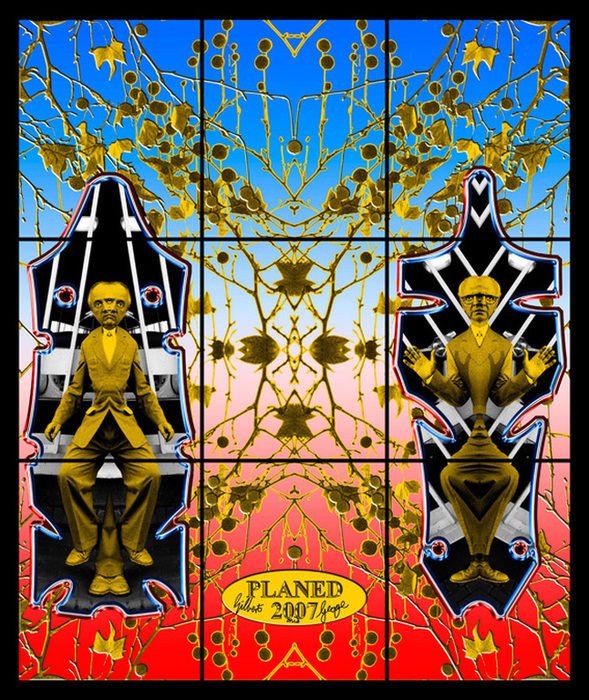 Gilbert & George - Planed - nine digital colour prints