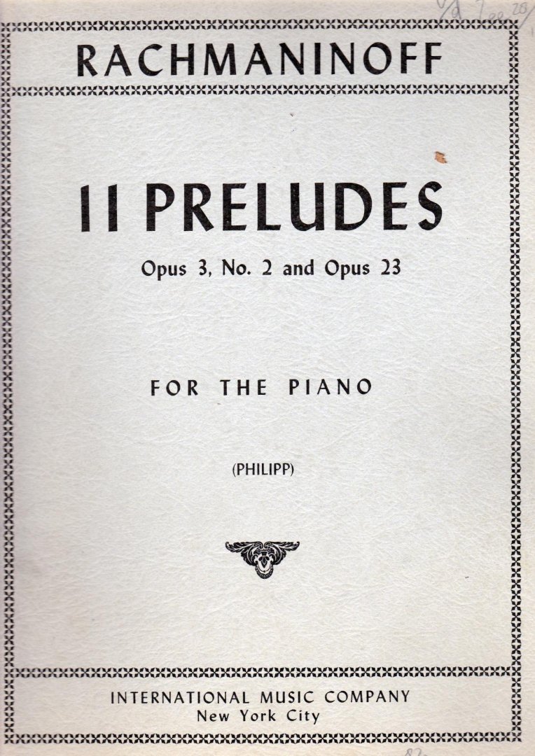 Rachmaninoff - 11 Preludes opus 3 no2 and opus 23 for piano