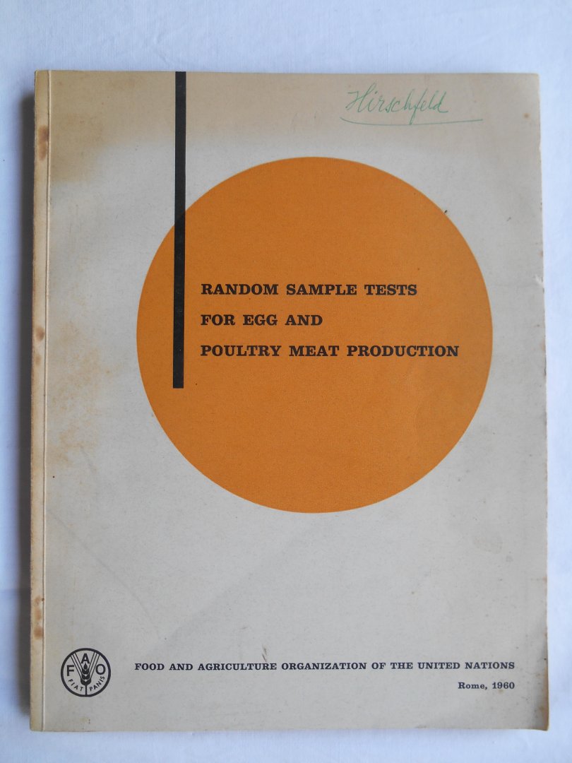 Dean R. Marble - Random sample tests for egg and poultry meat production