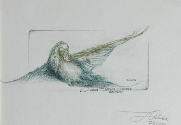 Hieke, Bernd. - Exlibris voor Christa u. Manfred Baumüller.