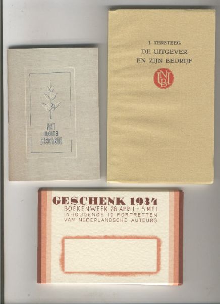  - 3 herdrukken Boekenweek 1930,1934,1946,oa GESCHENK 1934 - HERDRUKKEN 3 x geheel naar de oorspronkelijke uitgave.