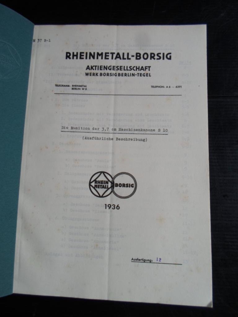 Catalogus - Die Munition der 3,7 cm Maschinenkanone