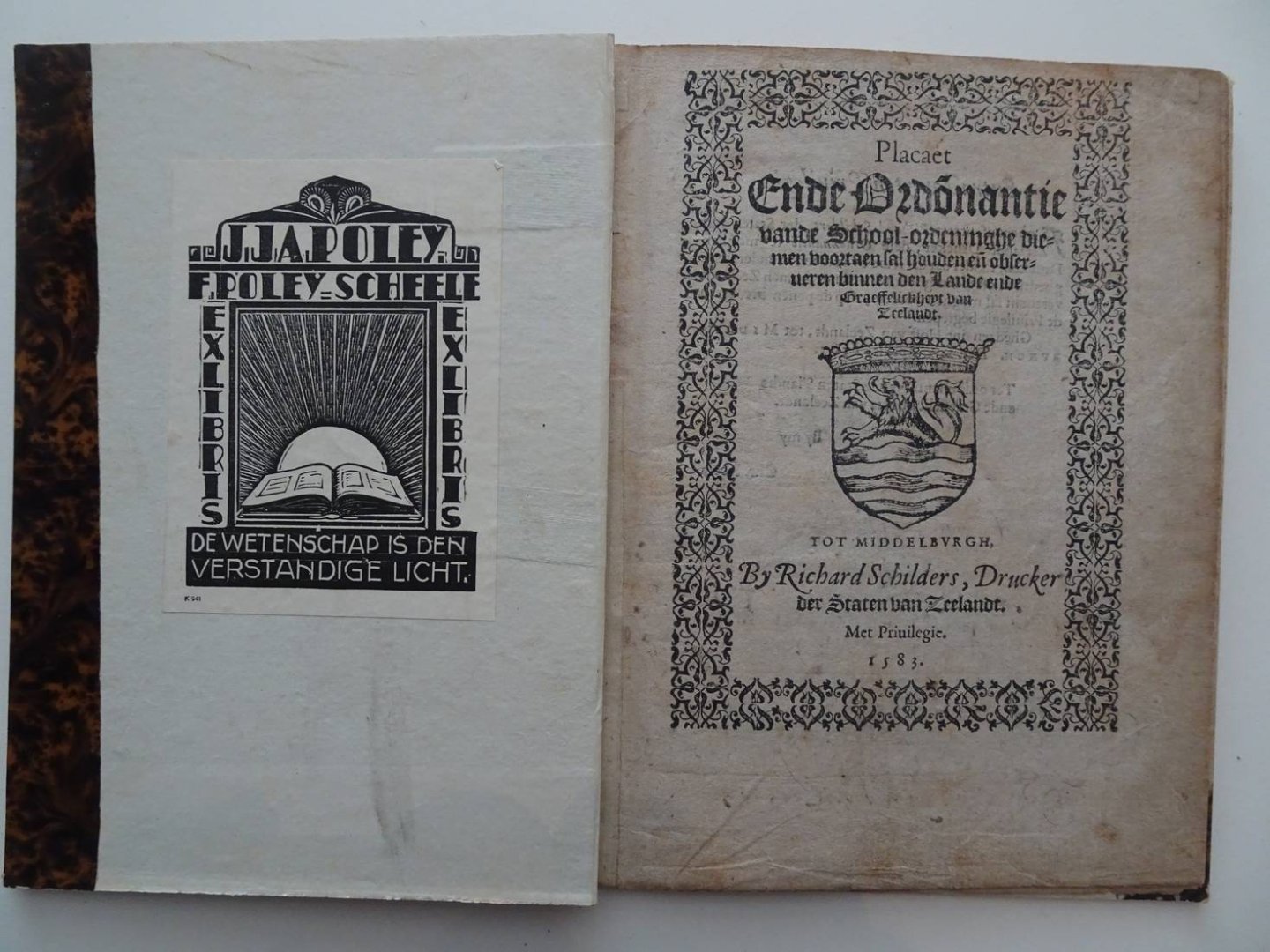 N.n.. - Placaet ende Ordonantie vande School-ordeninge diemen voortaen sal houden en observeren binnen den Lande ende Graeffelickheyt van Zeelandt.