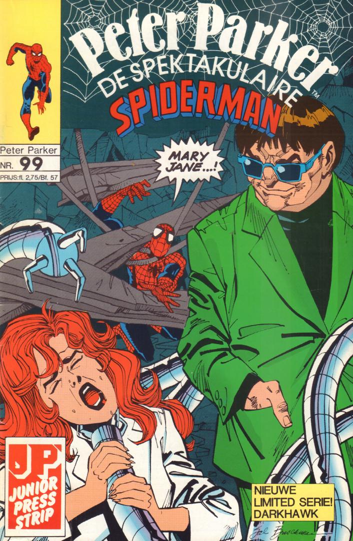 Junior Press - Peter Parker, de Spektakulaire Spiderman nr. 099, Limited Serie : Darkhawk,  geniete softcover, zeer goede staat