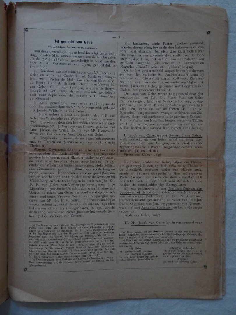 Brucken Fock, M.B.F. W. von. - Het geslacht van Gelre in Tholen, later in Zierikzee.