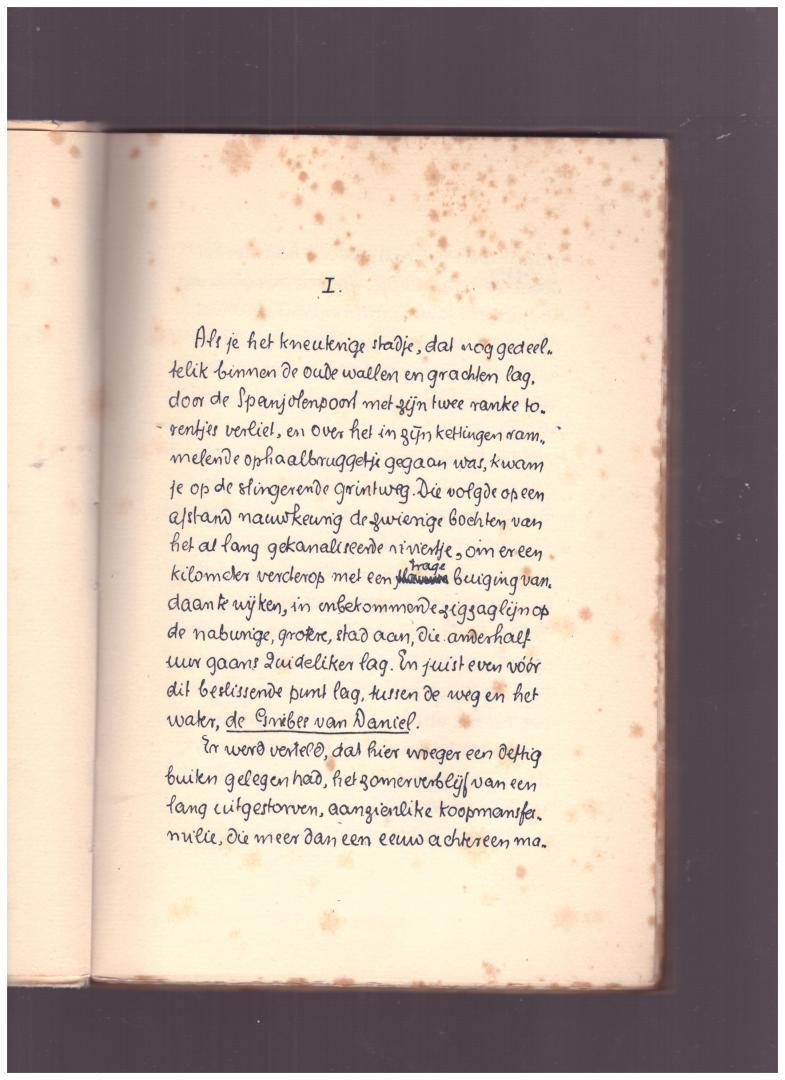 Jong, A.M. de - De dood van de patriarch. In handschrift uitgegeven.